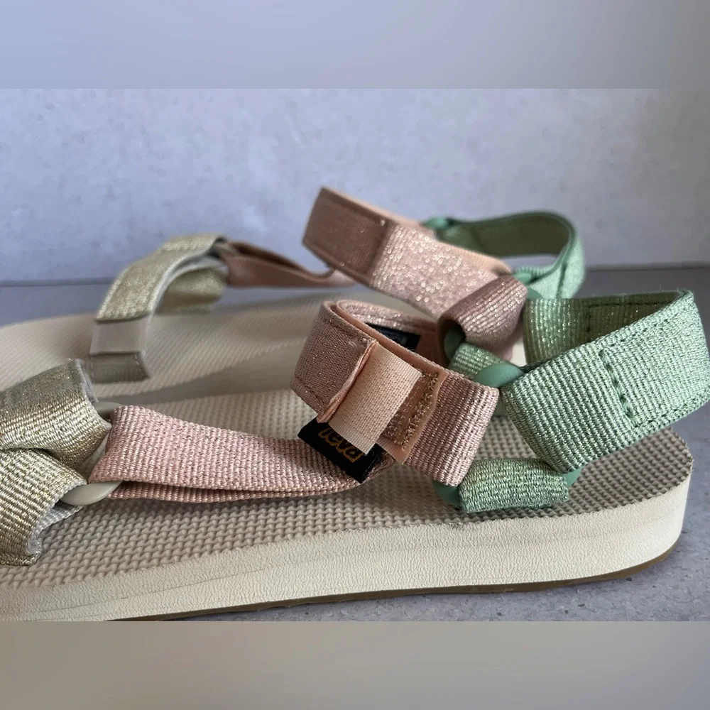 NEW Teva Original Universal Sandals 6 Metallic Clay Multi Walking Hiking Outdoor - Picture 3 of 7